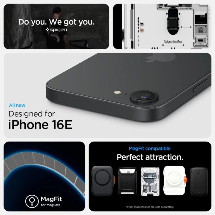 Skaidrus Spigen Ultra Hybrid MagSafe“ dėklas iPhone SE 4 (2025)“