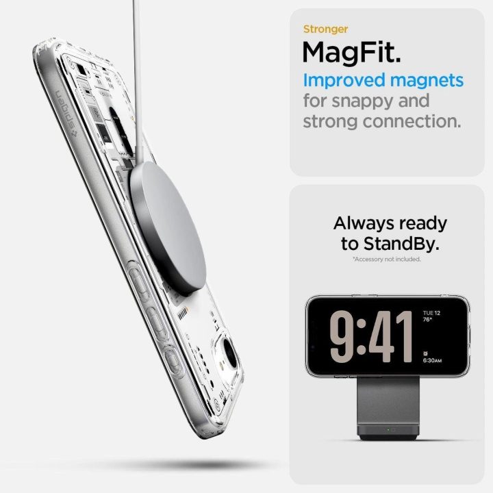 Skaidrus Spigen Ultra Hybrid MagSafe“ dėklas iPhone SE 4 (2025)“
