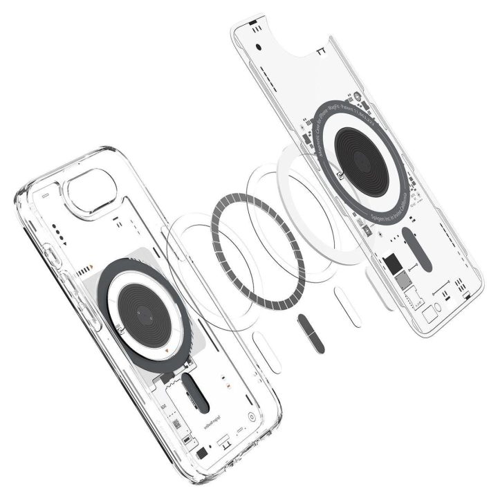 Skaidrus Spigen Ultra Hybrid MagSafe“ dėklas iPhone SE 4 (2025)“