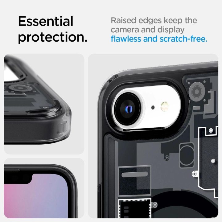 Spigen Ultra Hybrid MagSafe dėklas iPhone SE 4 (2025) Zero One – juodas