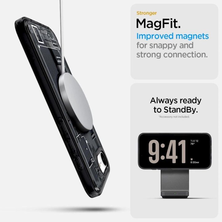 Spigen Ultra Hybrid MagSafe dėklas iPhone SE 4 (2025) Zero One – juodas