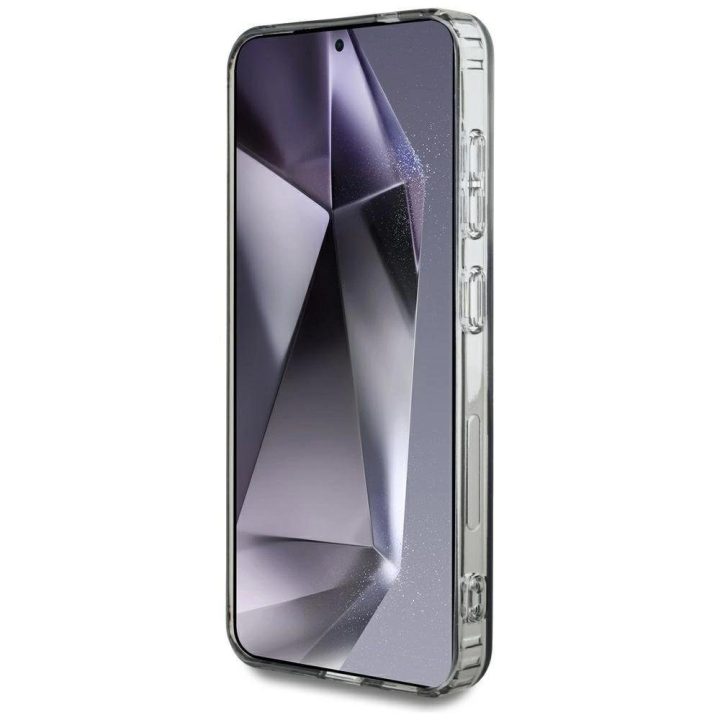Karl Lagerfeld juodas MagSafe dėklas Samsung Galaxy S25 su Karl ir Choupette atvaizdu