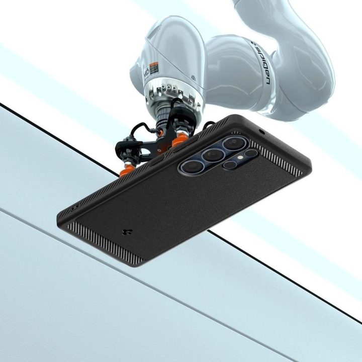 Spigen Rugged Armor magnetinis dėklas Samsung Galaxy S25 Ultra – juodas