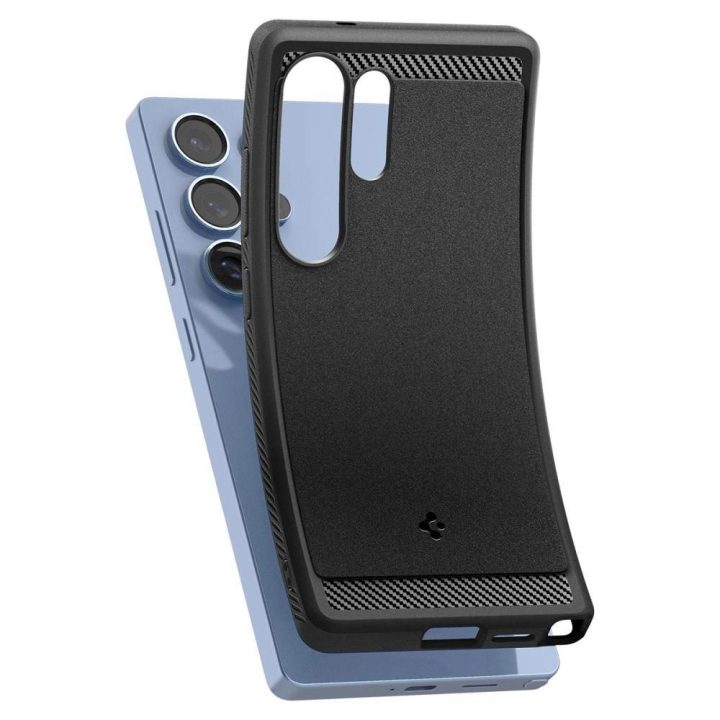 Spigen Rugged Armor magnetinis dėklas Samsung Galaxy S25 Ultra – juodas