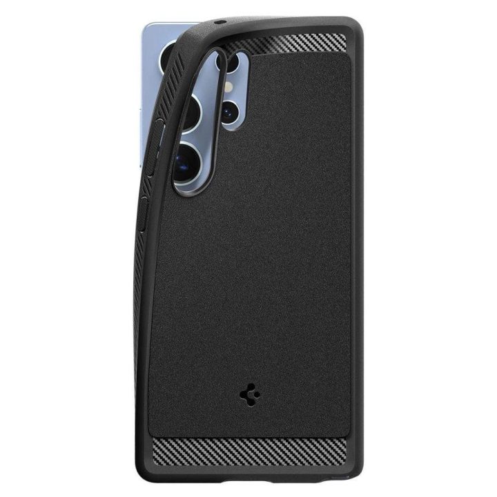 Spigen Rugged Armor magnetinis dėklas Samsung Galaxy S25 Ultra – juodas