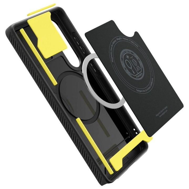 Spigen Rugged Armor magnetinis dėklas Samsung Galaxy S25 Ultra – juodas