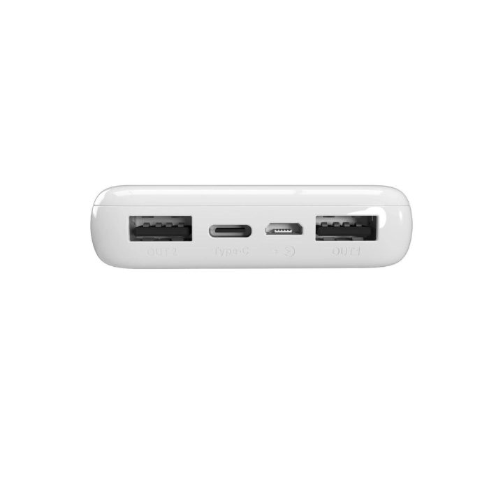 Išorinė baterija Puro 10000mAh, 12W, 2x USB-A, USB-C, balta