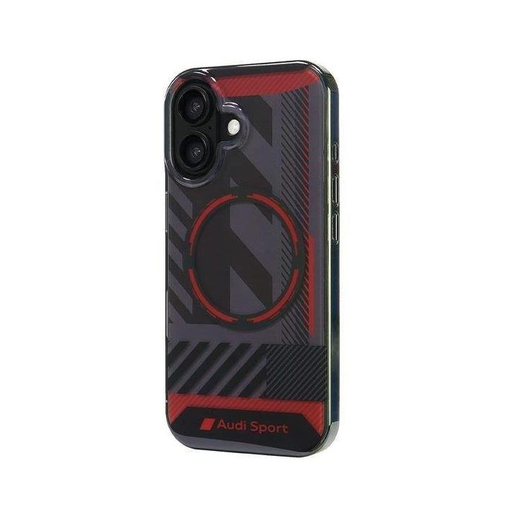 Audi IML Sport MagSafe dėklas iPhone 16 6.1 juodas – tvirtas ir stilingas