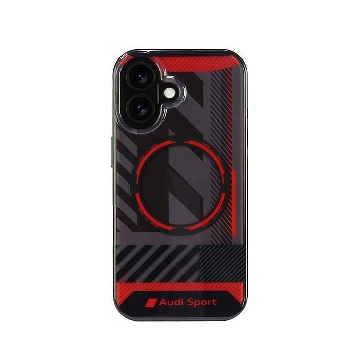 Audi IML Sport MagSafe dėklas iPhone 16 6.1 juodas – tvirtas ir stilingas