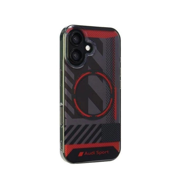 Audi IML Sport MagSafe dėklas iPhone 16 6.1 juodas – tvirtas ir stilingas