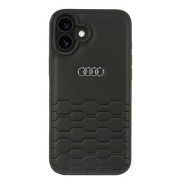 Audi sintetinės odos dėklas iPhone 16 Plus 6.7 juodas