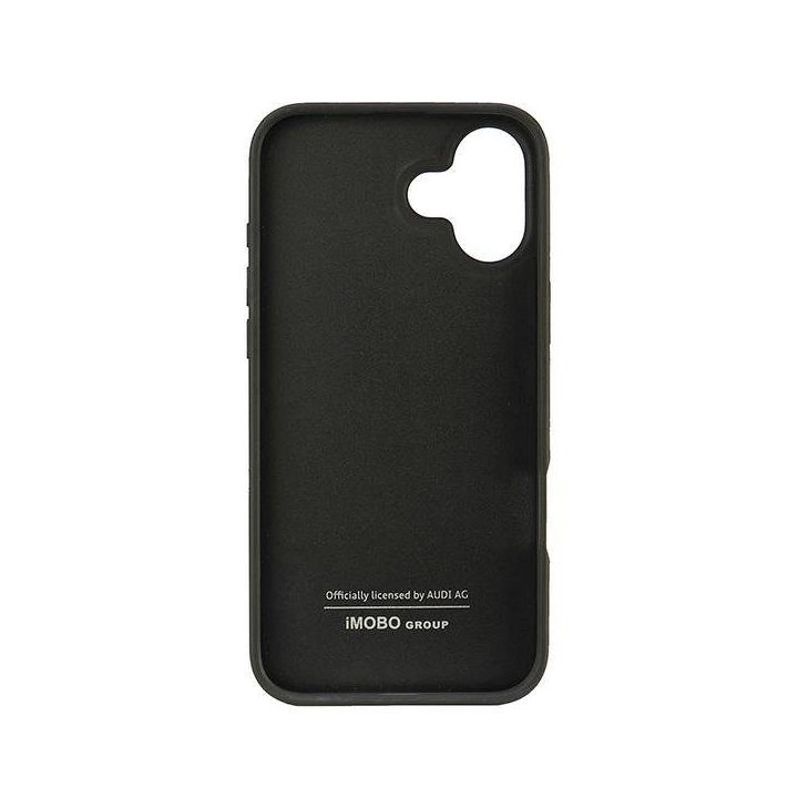 Audi sintetinės odos dėklas iPhone 16 Plus 6.7 juodas