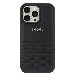 Audi sintetinės odos dėklas iPhone 16 Pro Max (juodas)