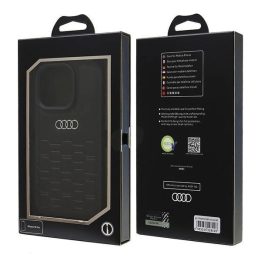 Audi sintetinės odos dėklas iPhone 16 Pro (6.3 ) juodas