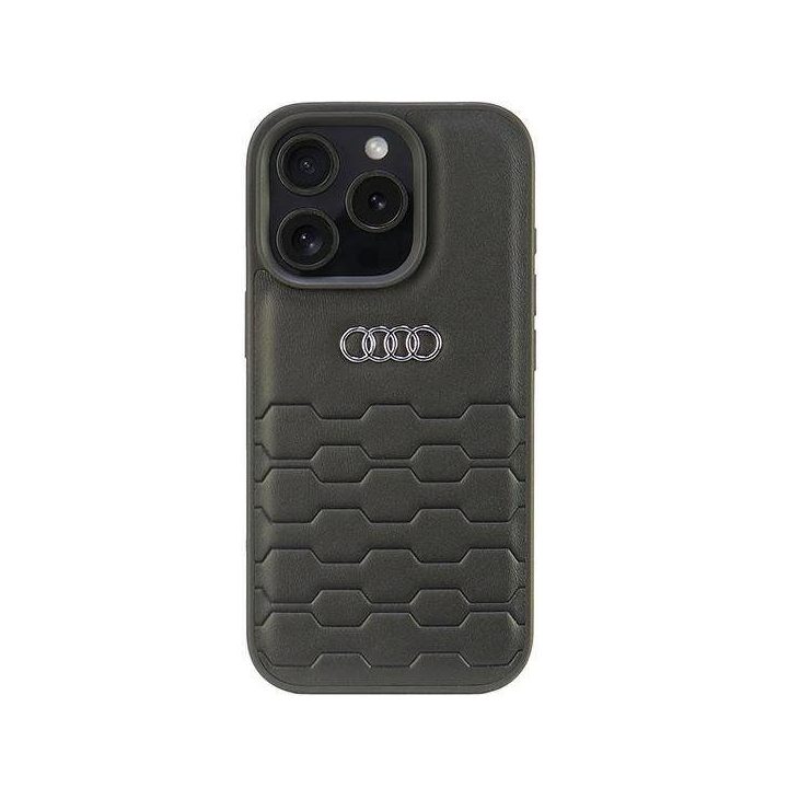 Audi sintetinės odos dėklas iPhone 16 Pro (6.3 ) juodas