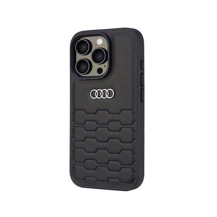 Audi sintetinės odos dėklas iPhone 16 Pro (6.3 ) juodas
