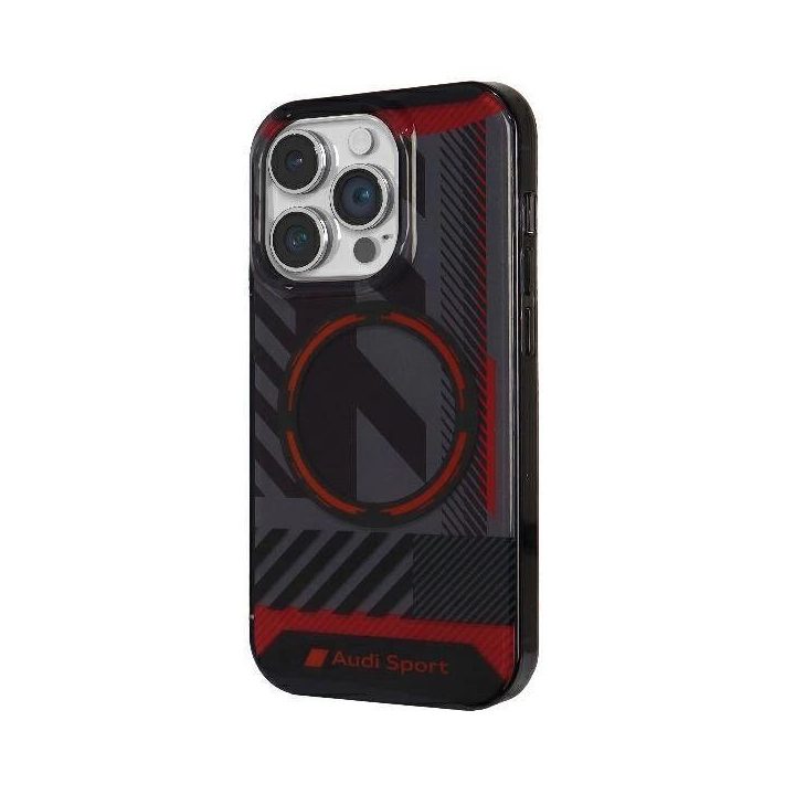 Audi sportinis MagSafe dėklas iPhone 14 Pro Max (juodas, kietas)