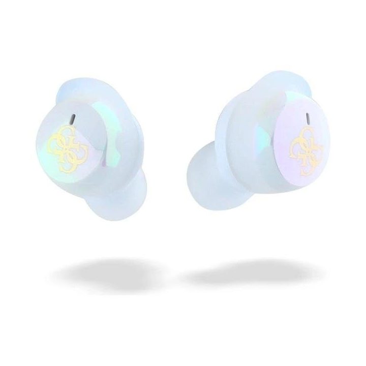 Belaidės Bluetooth ausinės Guess TWS su įkrovimo dėklu, baltos