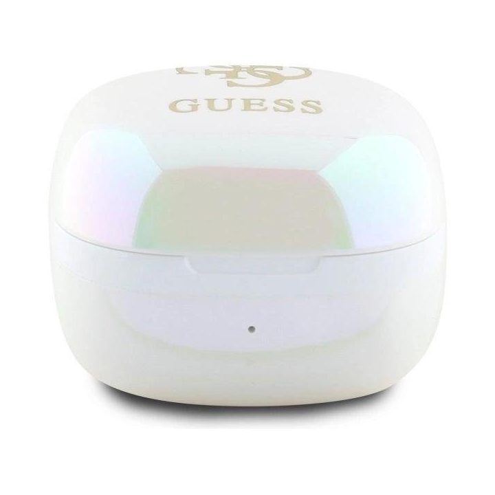 Belaidės Bluetooth ausinės Guess TWS su įkrovimo dėklu, baltos