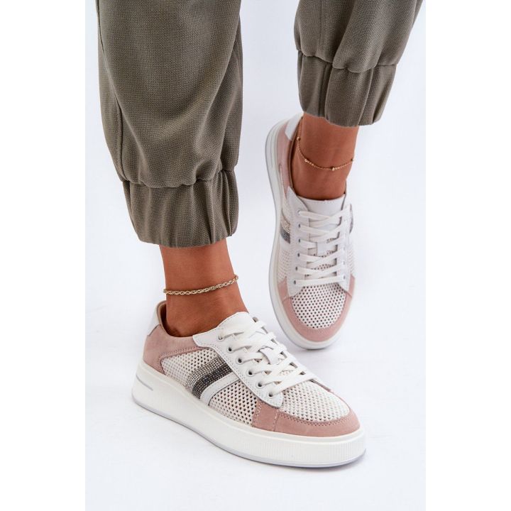 Moteriški odiniai sportbačiai D&A LR110 White-Pink