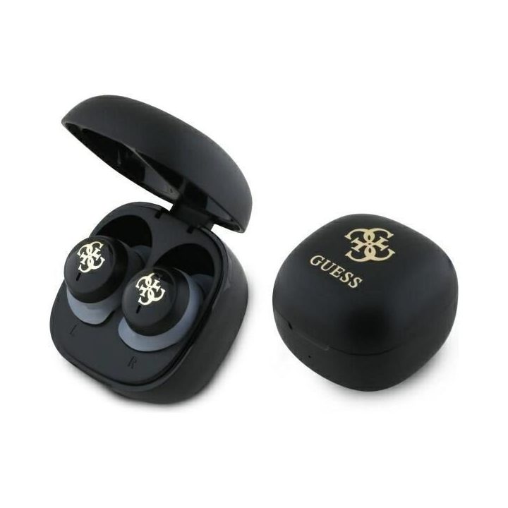 Belaidės Bluetooth ausinės Guess TWS su įkrovimo stotele, juodos