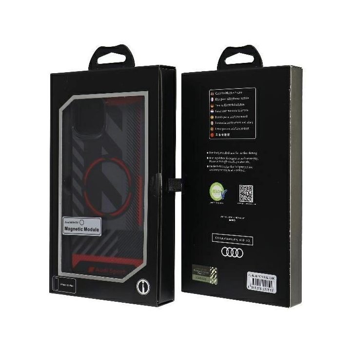 Audi sportinis MagSafe dėklas iPhone 15/14 Plus 6.7 , juodas