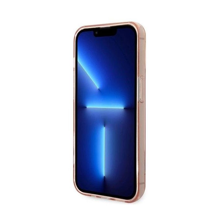 Guess permatomas iPhone 14 Pro Max (6.7 ) dėklas – rožinis