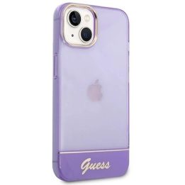 Guess permatomas iPhone 14 (6.1 ) dėklas – violetinis