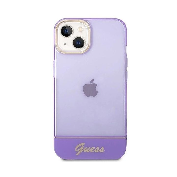 Guess permatomas iPhone 14 (6.1 ) dėklas – violetinis