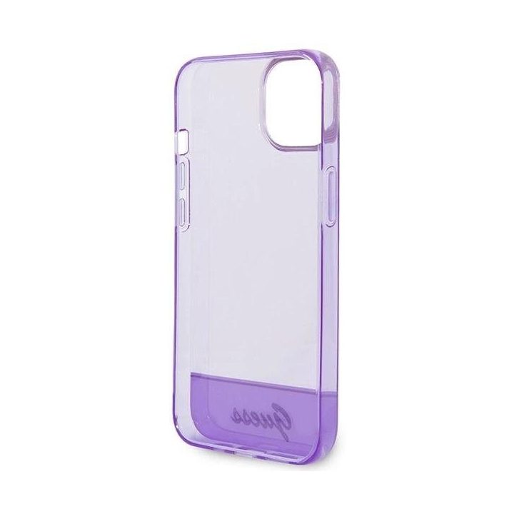 Guess permatomas iPhone 14 (6.1 ) dėklas – violetinis