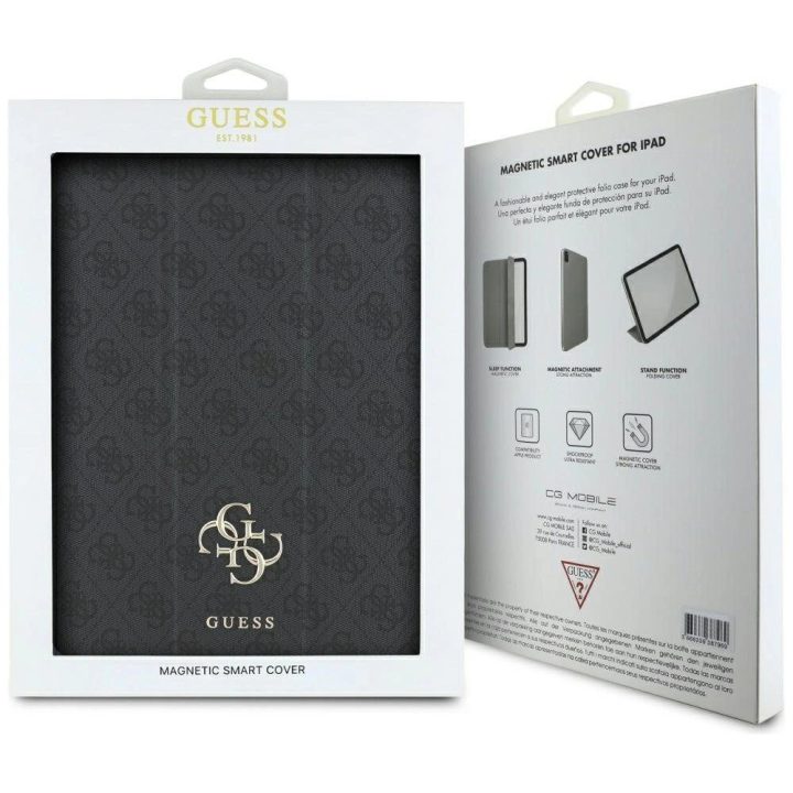 Guess magnetinis dėklas iPad Air 13 (2024) juodas su logotipu