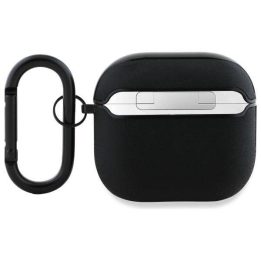 BMW AirPods 4 odinis dėklas, juodas, sidabrinis logotipas