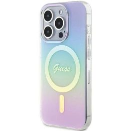 Guess iPhone 15 Pro 6.1 violetinis dėklas su MagSafe