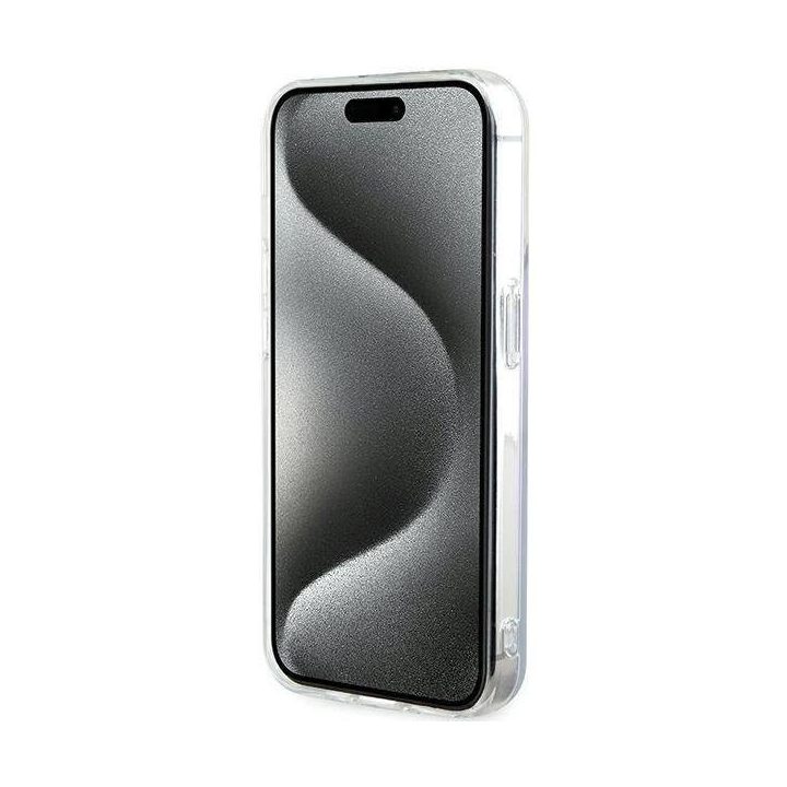 Guess iPhone 15 Pro 6.1 violetinis dėklas su MagSafe