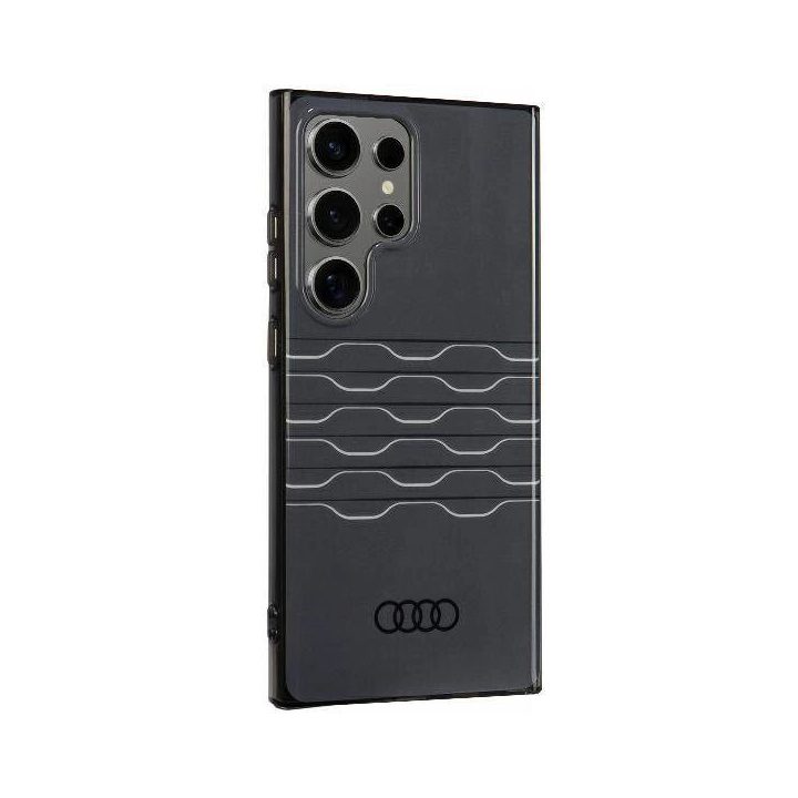 Audi geometrinio rašto dėklas Samsung S24 Ultra, juodas