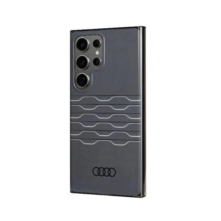 Audi geometrinio rašto dėklas Samsung S24 Ultra, juodas