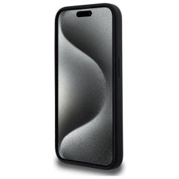 Karl Lagerfeld juodas silikoninis dėklas iPhone 15 Pro (MagSafe)