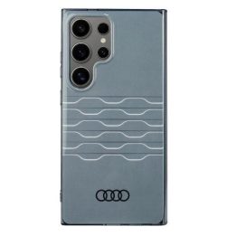 Audi geometrinio rašto dėklas Samsung S24 Ultra, pilkas