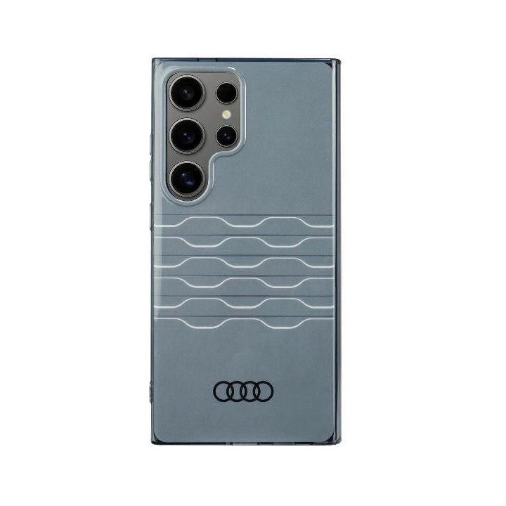 Audi geometrinio rašto dėklas Samsung S24 Ultra, pilkas