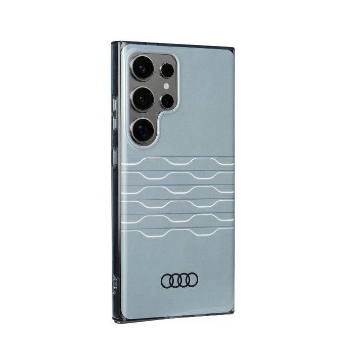 Audi geometrinio rašto dėklas Samsung S24 Ultra, pilkas