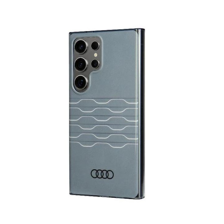 Audi geometrinio rašto dėklas Samsung S24 Ultra, pilkas