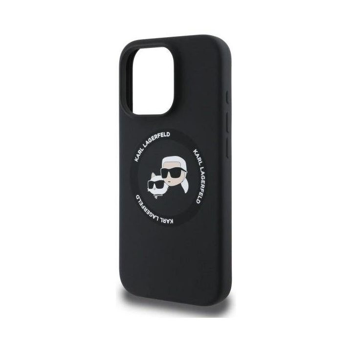 Karl Lagerfeld silikoninis dėklas iPhone 16 Pro Max (6.9 ) su MagSafe – juodas, Karl & Choupette dizainas
