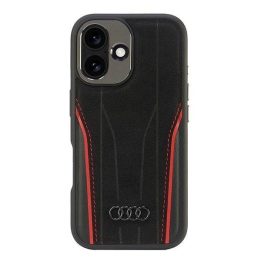 Audi originalus odinis MagSafe dėklas iPhone 16 (6.1 ) juoda/raudona
