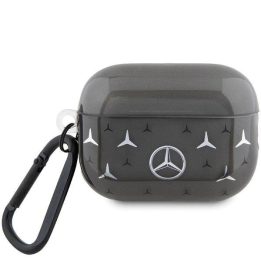 Mercedes AirPods Pro 2 dėklas (juodas, didelių žvaigždžių raštas)