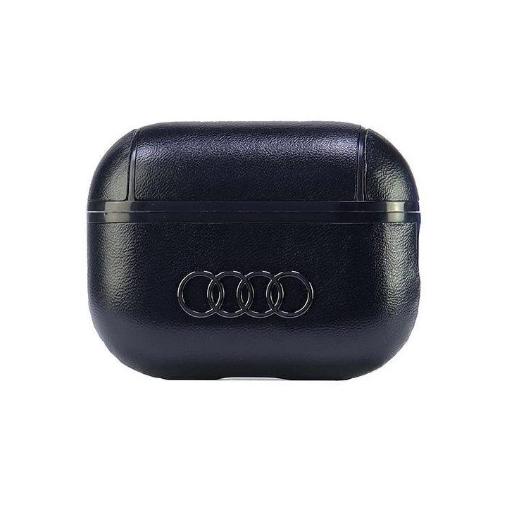 Audi odinis AirPods Pro 2 dėklas su logotipu, juodas
