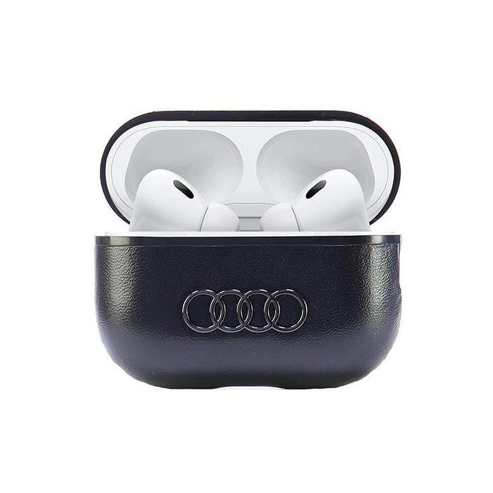 Audi odinis AirPods Pro 2 dėklas su logotipu, juodas