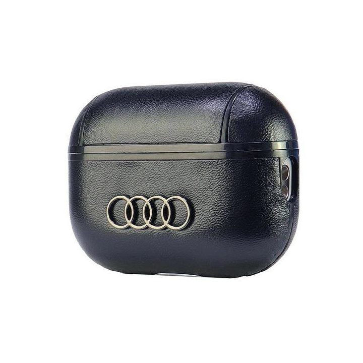 Audi odinis AirPods Pro 2 dėklas su logotipu, juodas