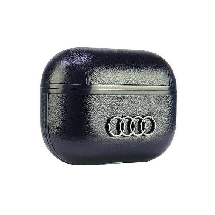 Audi odinis AirPods Pro 2 dėklas su logotipu, juodas