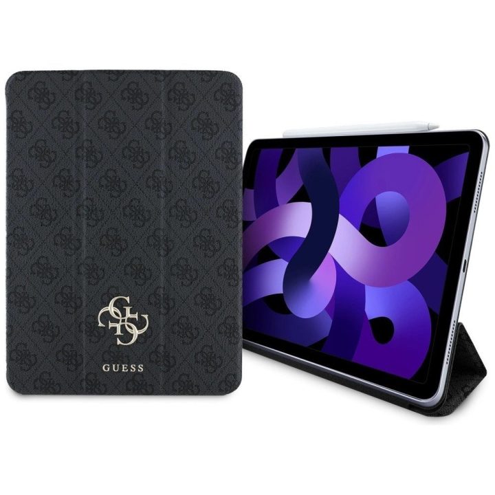 Guess juodas magnetinis dėklas iPad Air 11 2024 su logotipu