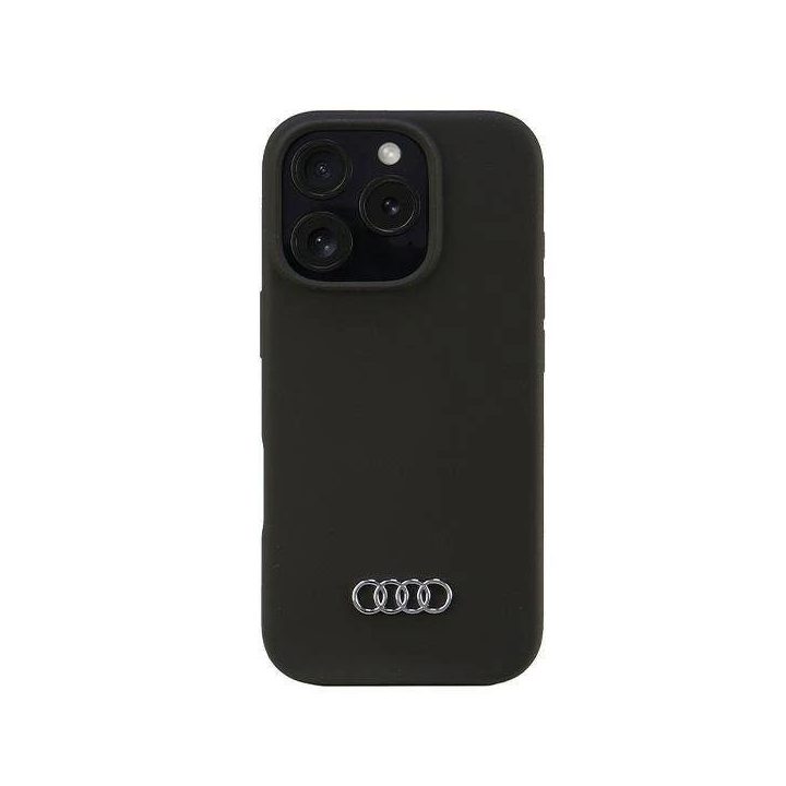 Audi silikoninis dėklas iPhone 16 Pro 6.3 juodas – apsauginis dėklas